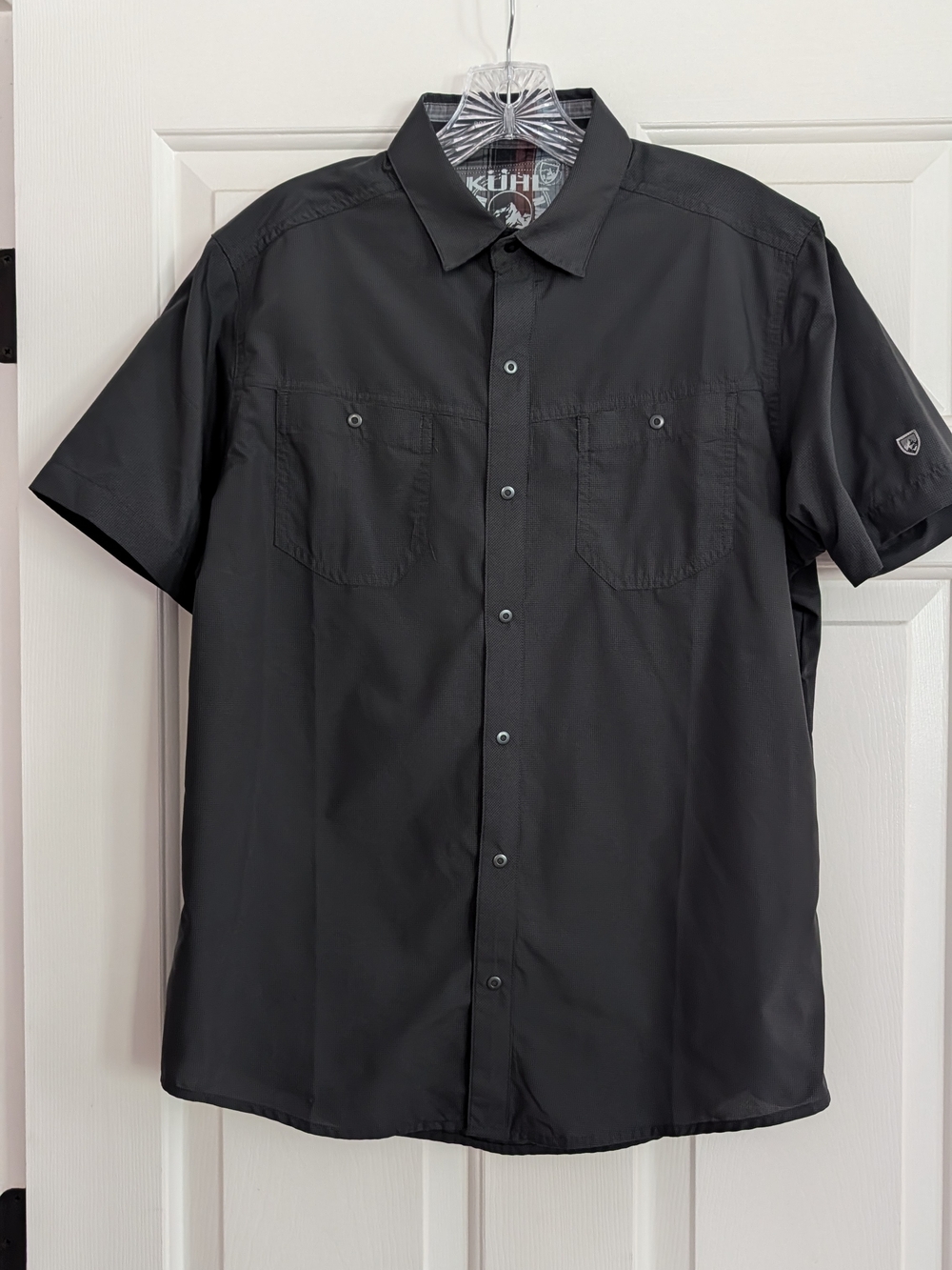 Kuhl Men's Black Short-Sleeve Button-Down Shirt